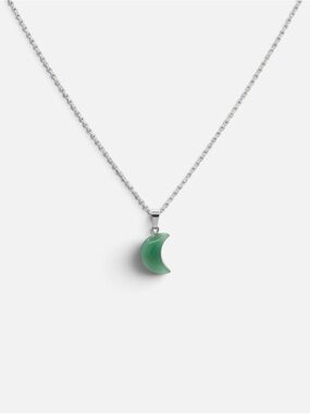 GREEN AVENTURINE MOON NECKLACE